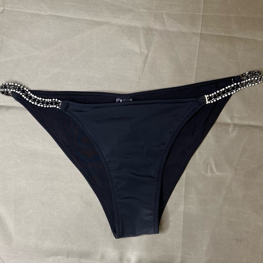 Sky - Black Rhinestones Women's Swim Bottom - Picture 3 of 4